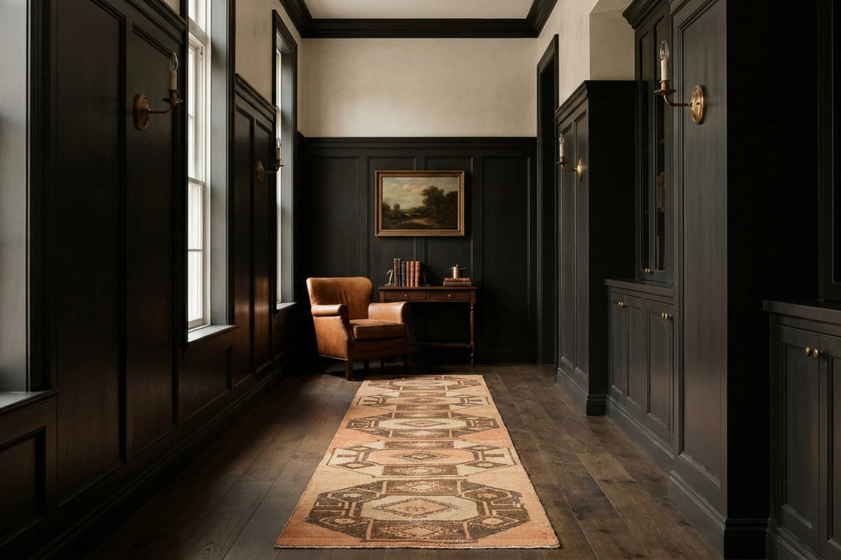 Turkish Runner Rug in a styled room