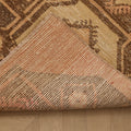 Vintage Malatya Turkish Runner Rug 2x10 ft — Brown & Orange Geometric