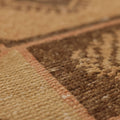 Vintage Malatya Turkish Runner Rug 2x10 ft — Brown & Orange Geometric