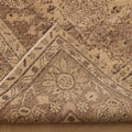 Vintage Isparta Turkish Area Rug 7x10 ft — Beige & Brown Floral
