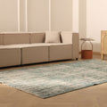 Vintage Manisa Turkish Area Rug 6x10 ft — Green & Gray Overdyed