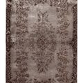 Vintage Isparta Turkish Area Rug 6x9 ft — Gray & Brown Floral
