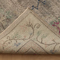 Vintage Isparta Turkish Area Rug 6x9 ft — Gray & Green Floral