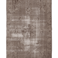 Vintage Isparta Turkish Area Rug 5x9 ft — Beige & Brown Floral