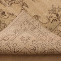 Vintage Isparta Turkish Area Rug 6x9 ft — Beige & Brown Floral