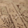 Vintage Isparta Turkish Area Rug 6x9 ft — Beige & Brown Floral
