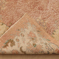 Vintage Isparta Turkish Area Rug 7x9 ft — Beige & Orange Floral