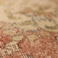 Vintage Isparta Turkish Area Rug 7x9 ft — Beige & Orange Floral