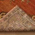 Vintage Çanakkale Turkish Area Rug 5x10 ft — Red & Brown Floral