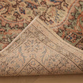 Vintage Isparta Turkish Area Rug 5x8 ft — Beige & Brown Floral