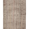 Vintage Manisa Turkish Area Rug 5x10 ft — Beige & Brown Stripped