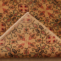 Vintage Isparta Turkish Area Rug 7x9 ft — Beige & Brown Floral