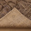 Vintage Isparta Turkish Area Rug 6x9 ft — Brown & Gray Floral