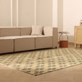 Vintage Isparta Turkish Area Rug 6x9 ft — Beige & Brown Floral