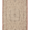Vintage Isparta Turkish Area Rug 5x8 ft — Beige & Brown Floral