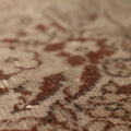 Vintage Isparta Turkish Area Rug 6x9 ft — Beige & Brown Floral