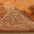 Vintage Isparta Turkish Area Rug 5x9 ft — Orange & Brown Floral