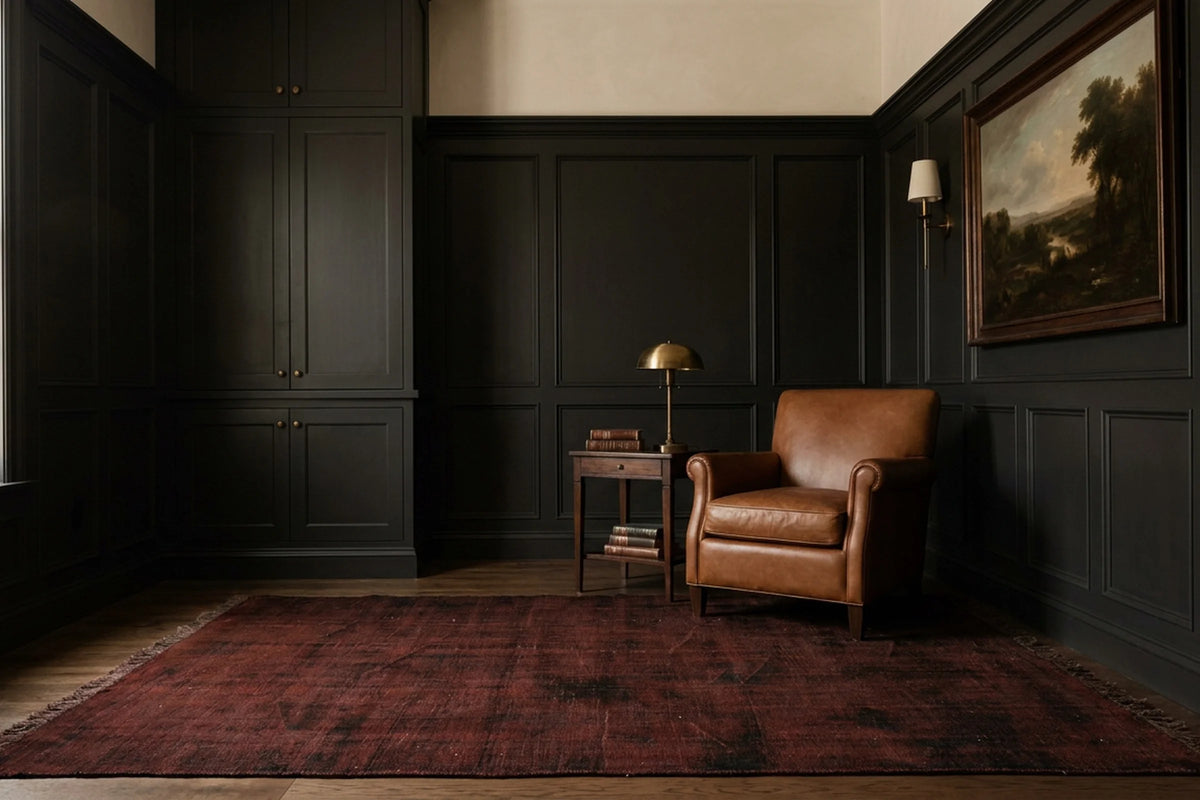 Vintage rug in a styled room