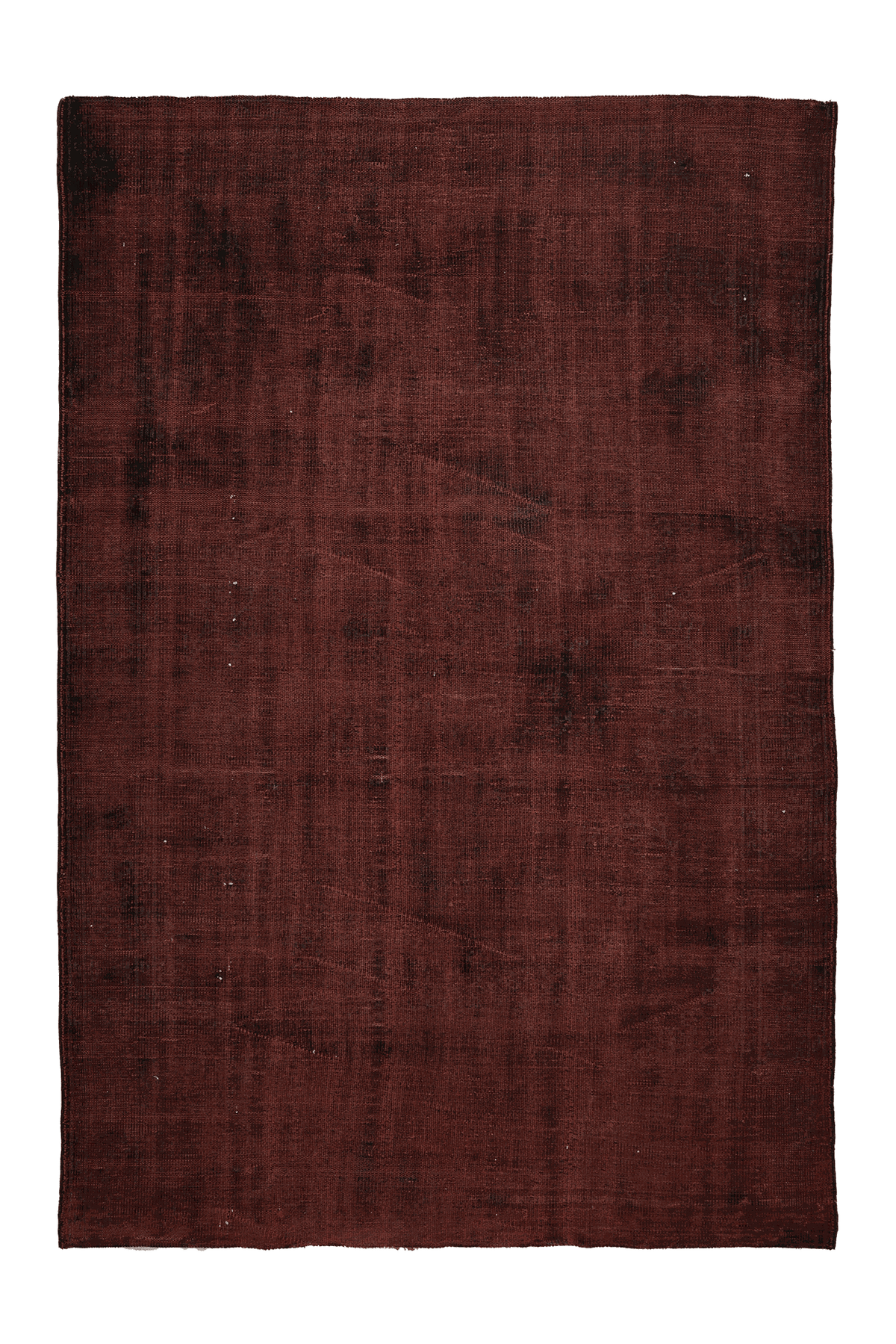 Vintage Manisa Turkish Area Rug 6x9 ft — Red & Brown Overdyed