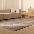 Vintage Isparta Turkish Area Rug 7x10 ft — Gray & Brown Floral