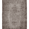 Vintage Isparta Turkish Area Rug 7x10 ft — Gray & Brown Floral