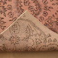 Vintage Isparta Turkish Area Rug 5x8 ft — Pink & Brown Floral