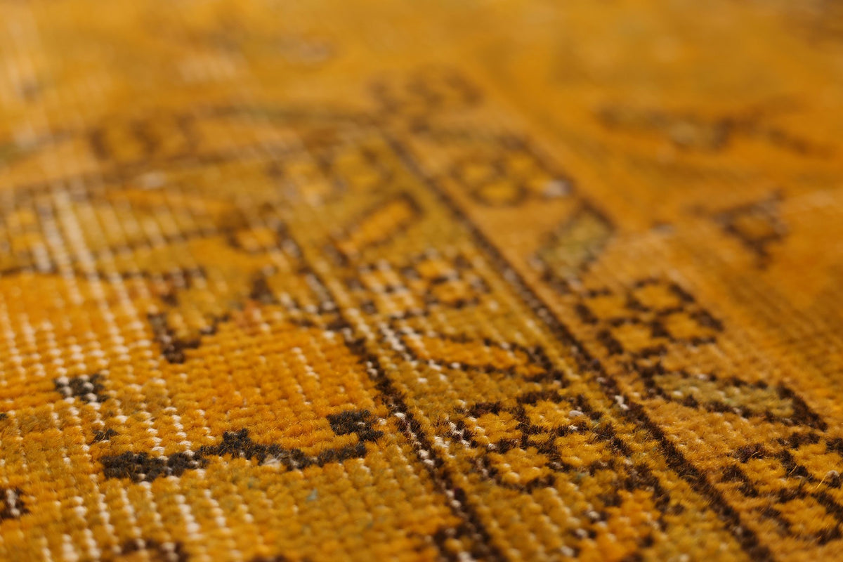 Vintage Isparta Turkish Area Rug 6x10 ft — Orange & Brown Overdyed