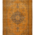 Vintage Isparta Turkish Area Rug 6x10 ft — Orange & Brown Overdyed