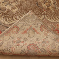 Vintage Isparta Turkish Area Rug 6x8 ft — Brown & Beige Floral