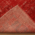 Vintage Manisa Turkish Area Rug 6x9 ft — Red Overdyed