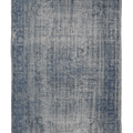 Vintage Manisa Turkish Area Rug 6x9 ft — Blue & Gray Overdyed