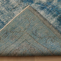 Vintage Isparta Turkish Area Rug 6x9 ft — Blue Overdyed