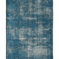 Vintage Isparta Turkish Area Rug 6x9 ft — Blue Overdyed