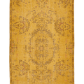 Vintage Isparta Turkish Area Rug 6x10 ft — Yellow & Orange Floral