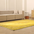 Vintage Manisa Turkish Area Rug 6x9 ft — Yellow & Brown Overdyed