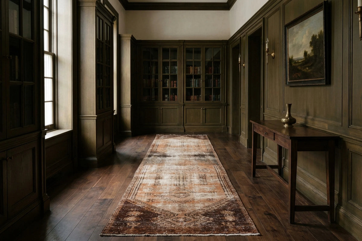 Turkish Runner Rug in a styled room