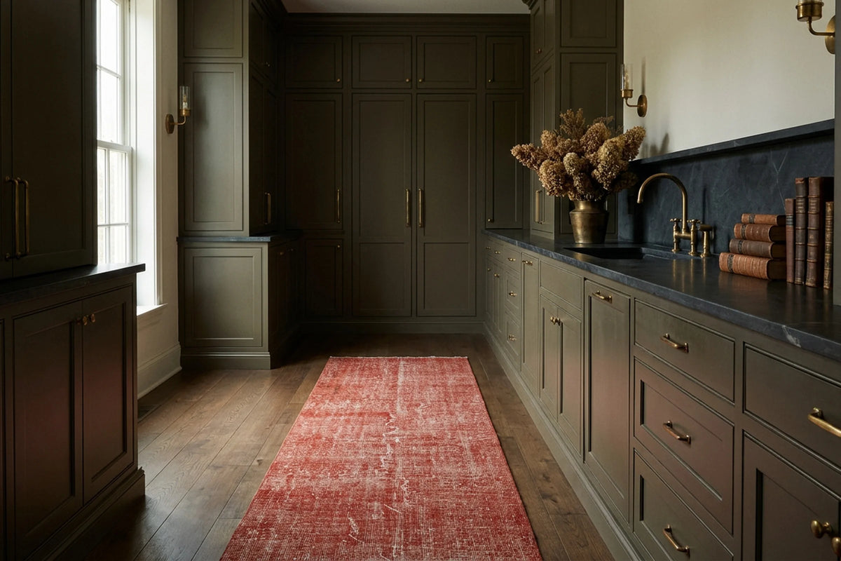 Turkish Runner Rug in a styled room