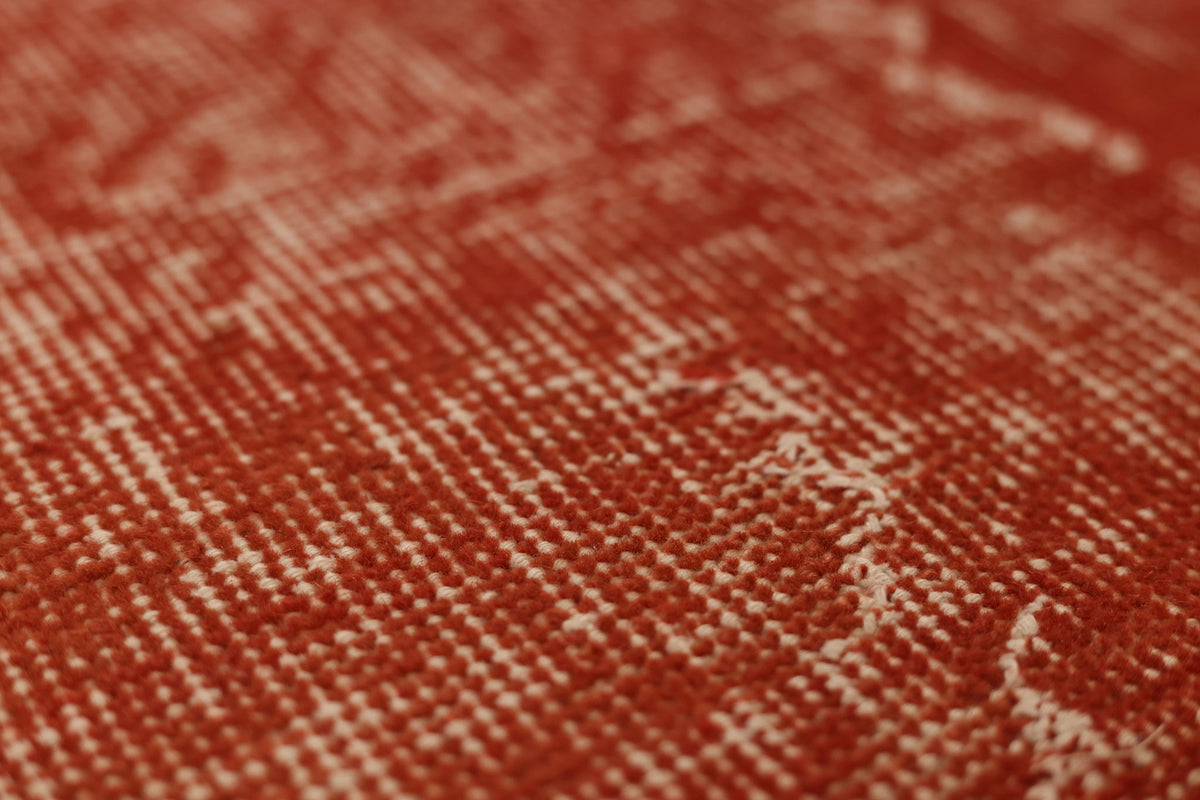 Vintage Isparta Turkish Runner Rug 2x7 ft — Red Overdyed