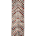 Vintage Isparta Turkish Runner Rug 2x8 ft — Beige & Pink Geometric