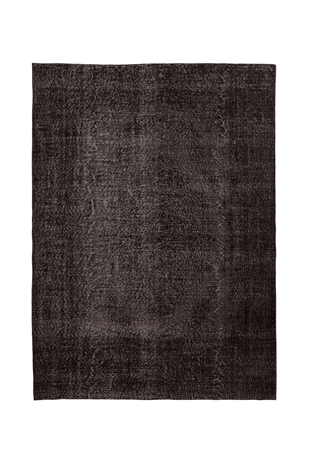Vintage Isparta Turkish Area Rug 7x9 ft — Gray Overdyed