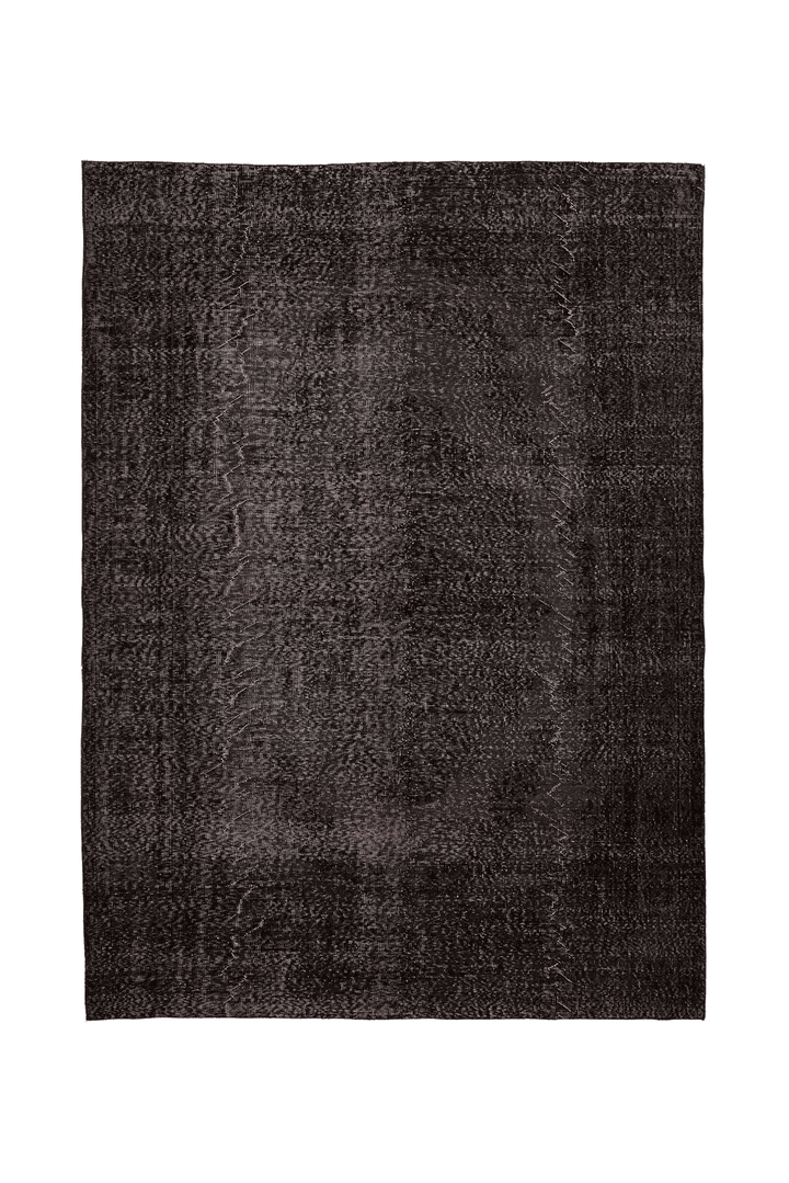Vintage Isparta Turkish Area Rug 7x9 ft — Gray Overdyed