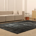 Vintage Isparta Turkish Area Rug 7x10 ft — Gray Overdyed