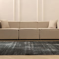 Vintage Isparta Turkish Area Rug 7x10 ft — Gray Overdyed