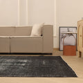 Vintage Isparta Turkish Area Rug 7x10 ft — Gray Overdyed