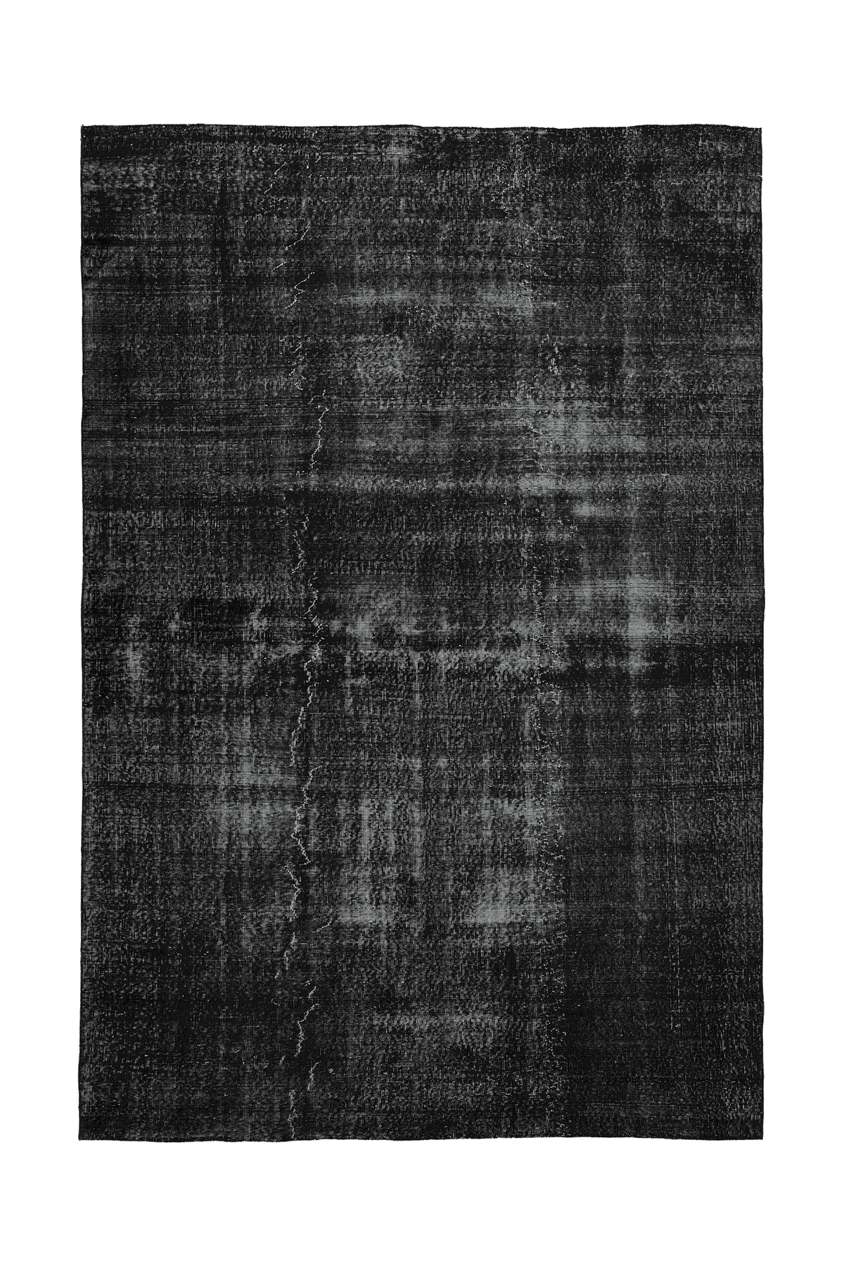 Vintage Isparta Turkish Area Rug 7x10 ft — Gray Overdyed