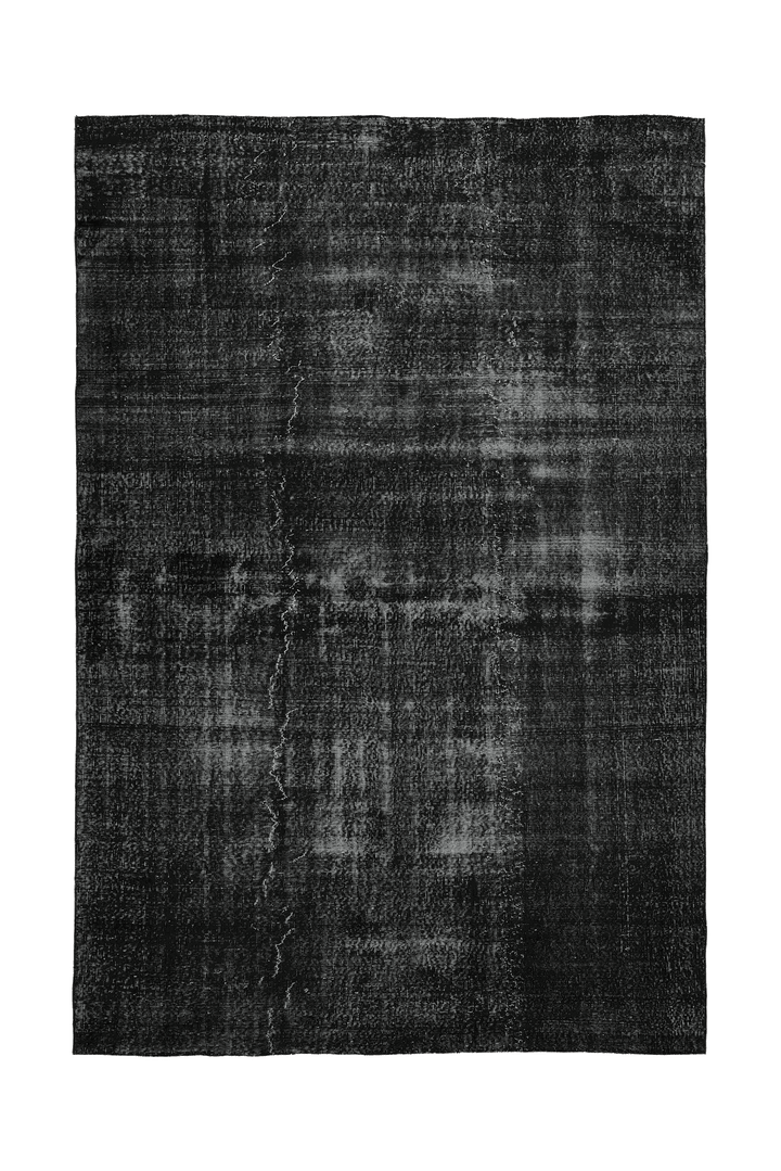 Vintage Isparta Turkish Area Rug 7x10 ft — Gray Overdyed