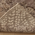 Vintage Isparta Turkish Area Rug 6x10 ft — Brown & Beige Floral