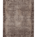 Vintage Isparta Turkish Area Rug 6x10 ft — Brown & Beige Floral