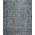 Vintage Isparta Turkish Area Rug 6x9 ft — Blue & Gray Floral