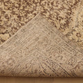 Vintage Isparta Turkish Area Rug 5x9 ft — Beige & Brown Floral